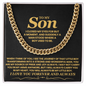 To My Son - I Close My Eyes For But A Moment - Cuban Link Chain