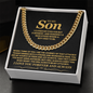 To My Son - I Close My Eyes For But A Moment - Cuban Link Chain
