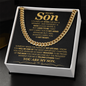 To My Son - I Close My Eyes For But A Moment - Cuban Link Chain