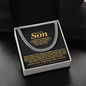 To My Son - I Close My Eyes For But A Moment - Cuban Link Chain