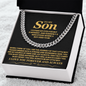 To My Son - I Close My Eyes For But A Moment - Cuban Link Chain