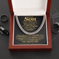 To My Son - I Close My Eyes For But A Moment - Cuban Link Chain