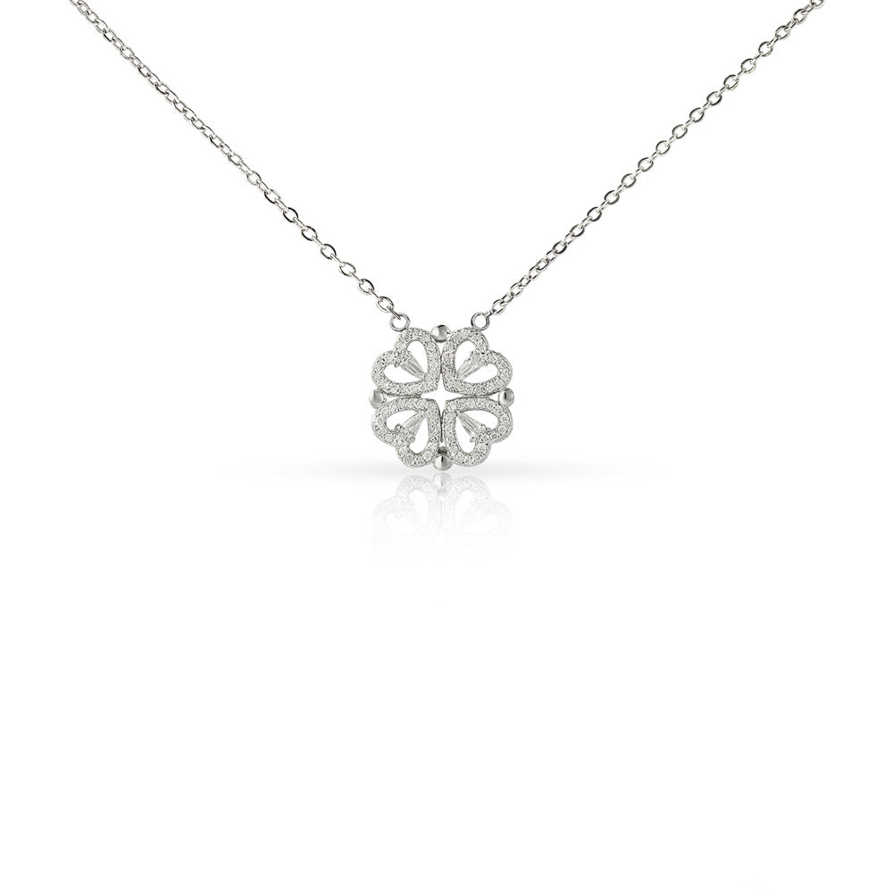 To My Beautiful Wife, If I Could Make Just One Wish - Magnetic Hearts Necklace