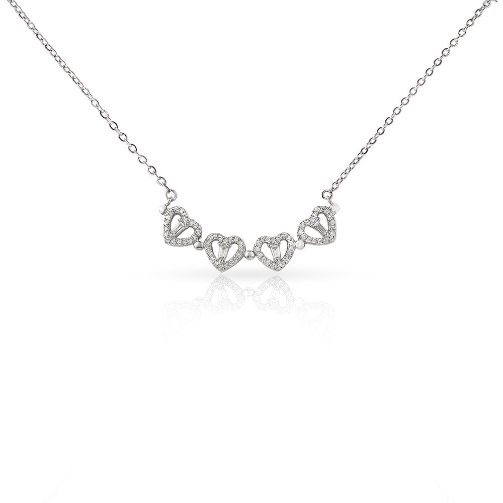 To My Daughter-In-Law, We Both Love A Man - Magnetic Hearts Necklace