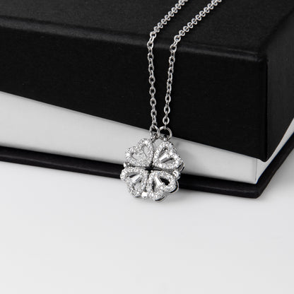 To My Beautiful Wife - Magnetic Hearts Necklace