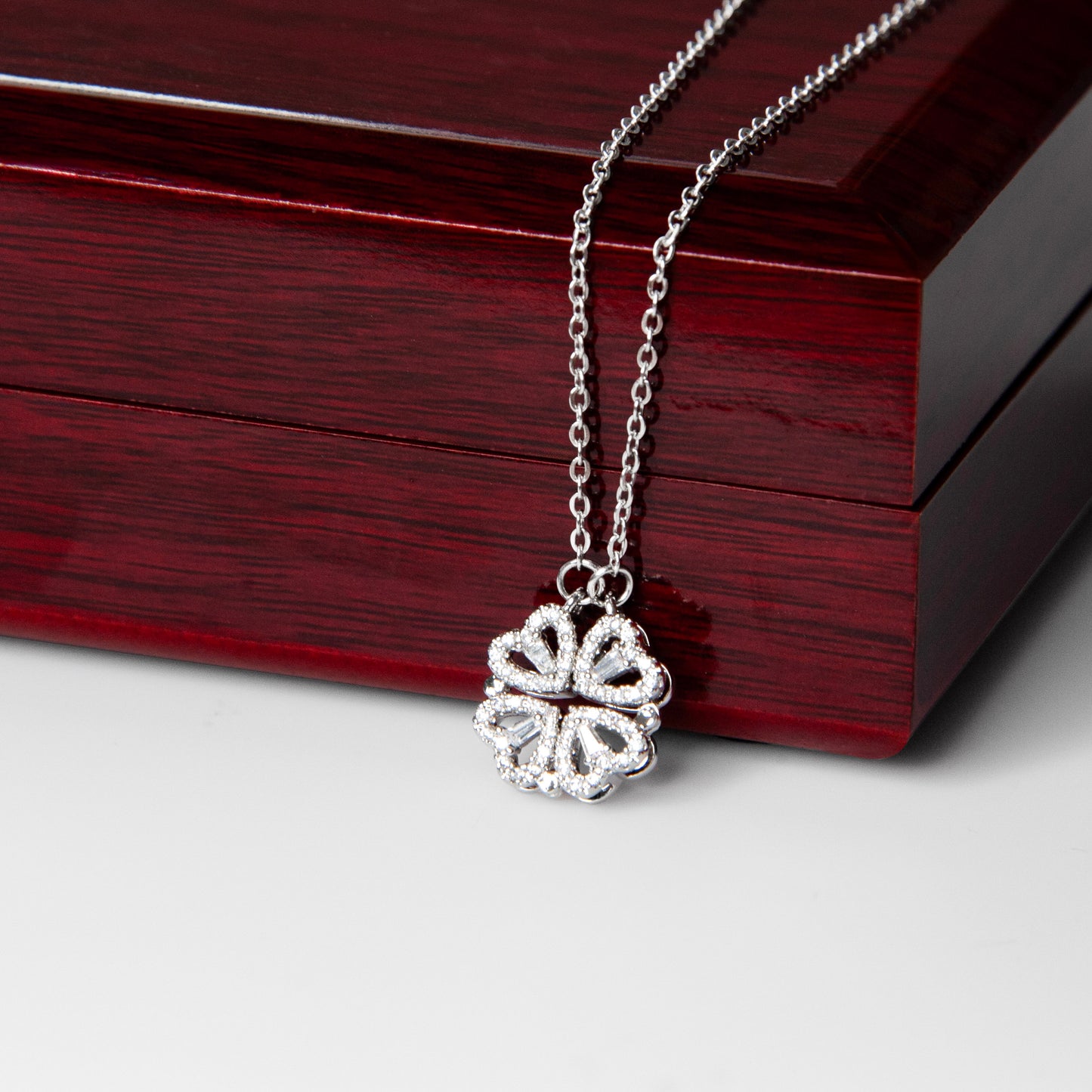 To My Daughter-In-Law, We Both Love A Man - Magnetic Hearts Necklace