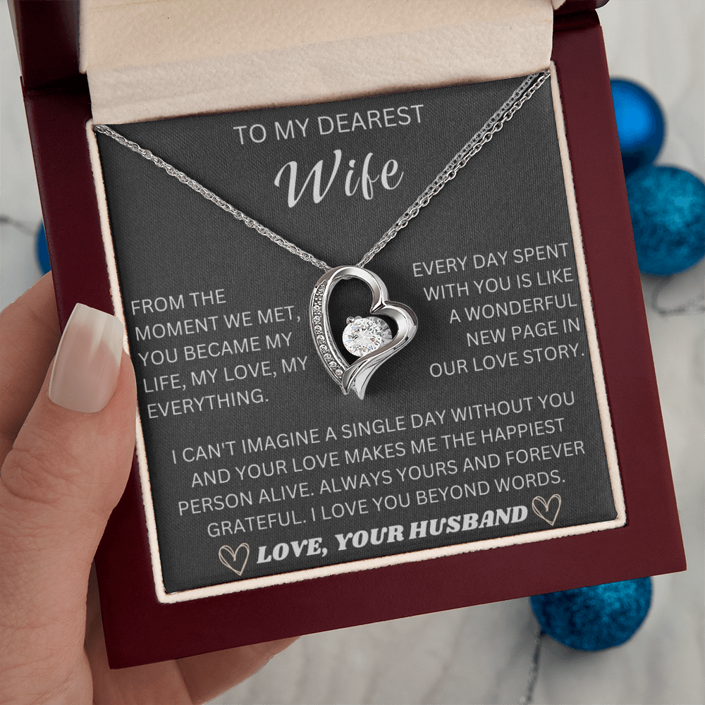 To My Dearest Wife, From The Moment We Met - Forever Love Necklace