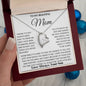 To My Mom - I Love You Heart Necklace