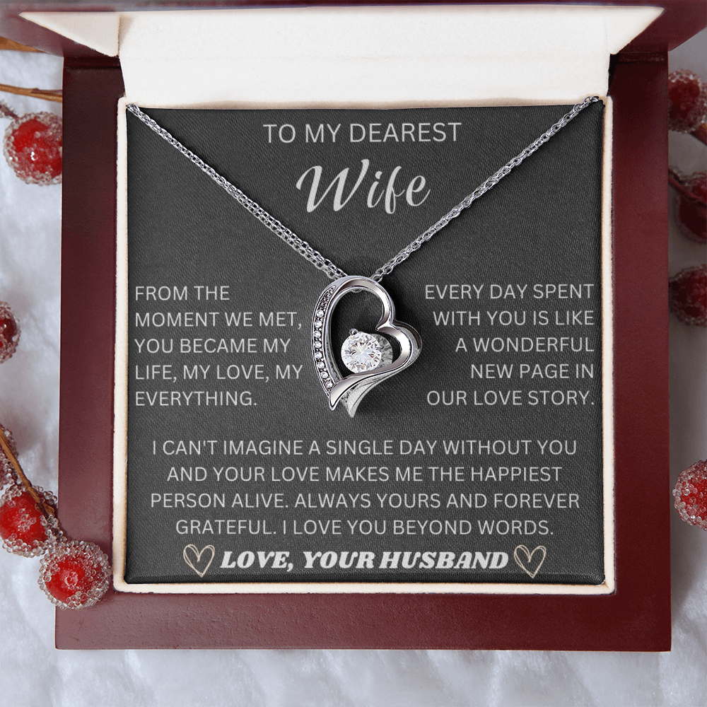 To My Dearest Wife, From The Moment We Met - Forever Love Necklace