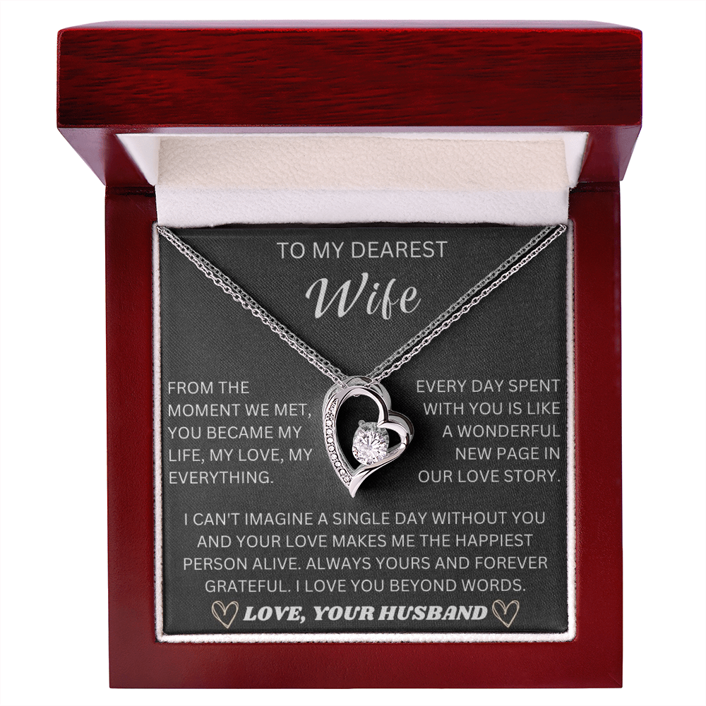 To My Dearest Wife, From The Moment We Met - Forever Love Necklace
