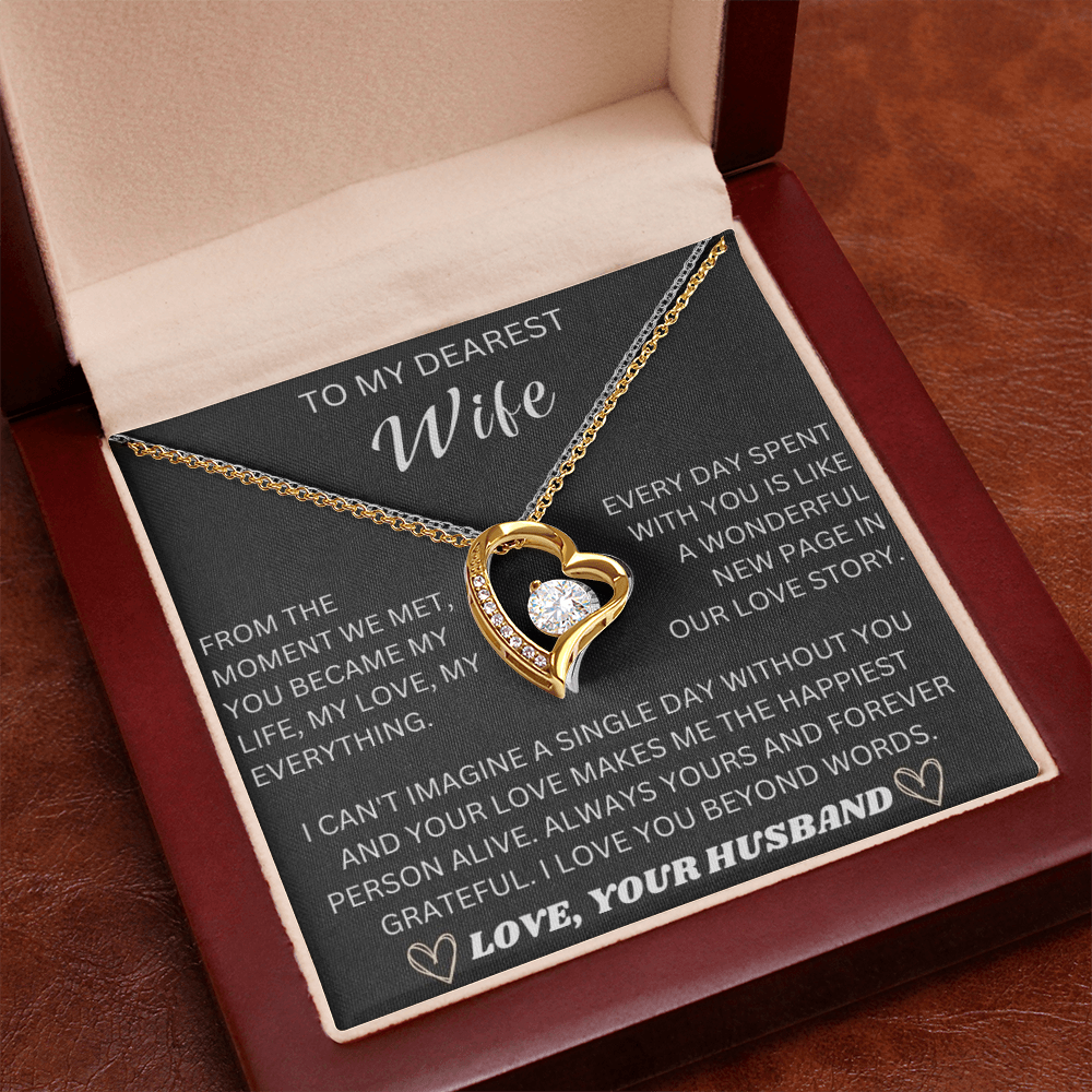 To My Dearest Wife, From The Moment We Met - Forever Love Necklace