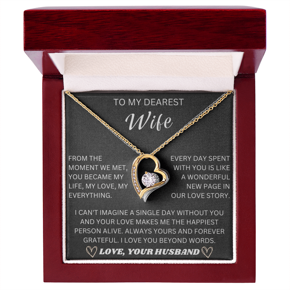 To My Dearest Wife, From The Moment We Met - Forever Love Necklace