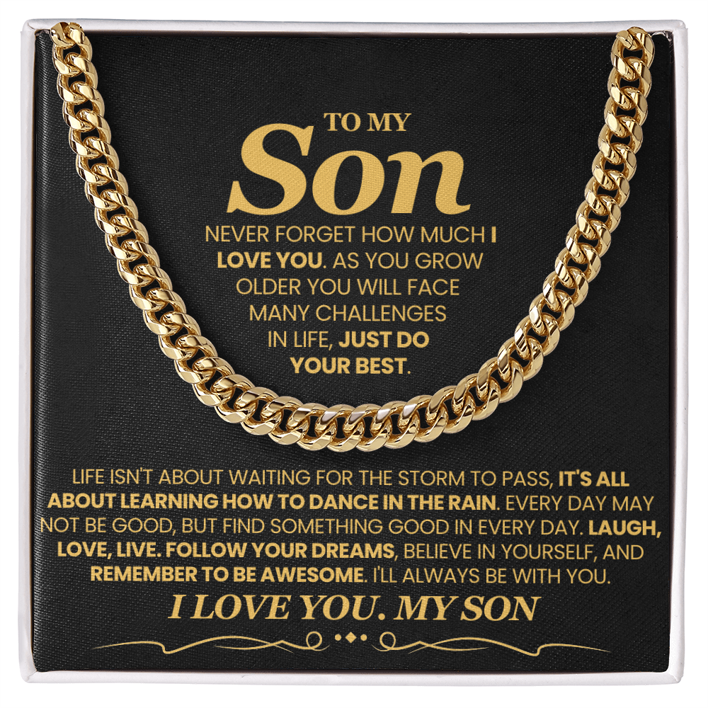 Life Isn't About Waiting For The Storm To Pass - Cuban Link Chain