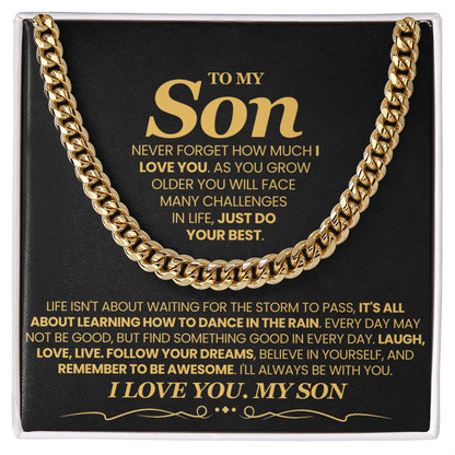 Life Isn't About Waiting For The Storm To Pass - Cuban Link Chain