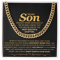 To My Son - One Day, When The Pages of  My Life End - Cuban Link Chain