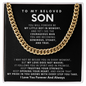 To My Beloved Son, Cuban Chain Gift Set - KT164