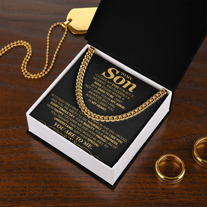 To My Son, I Closed My Eyes For But A Moment - Cuban Link Chain