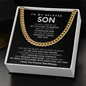 To My Beloved Son, Cuban Chain Gift Set - KT164