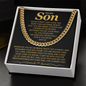 To My Son, Never Forget That I Love You More Than Anything - Cuban Link Chain