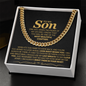To My Son - One Day, When The Pages of  My Life End - Cuban Link Chain