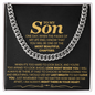 To My Son - One Day, When The Pages of  My Life End - Cuban Link Chain