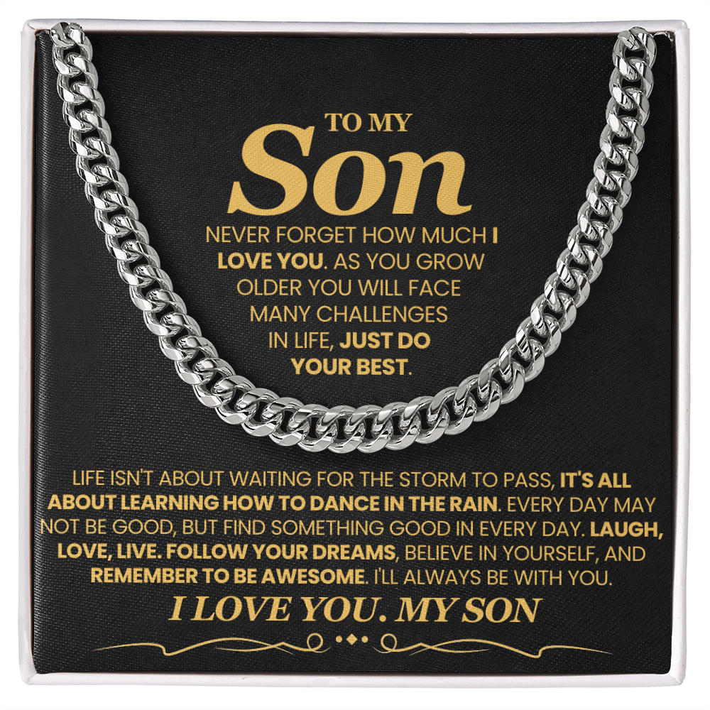 Life Isn't About Waiting For The Storm To Pass - Cuban Link Chain