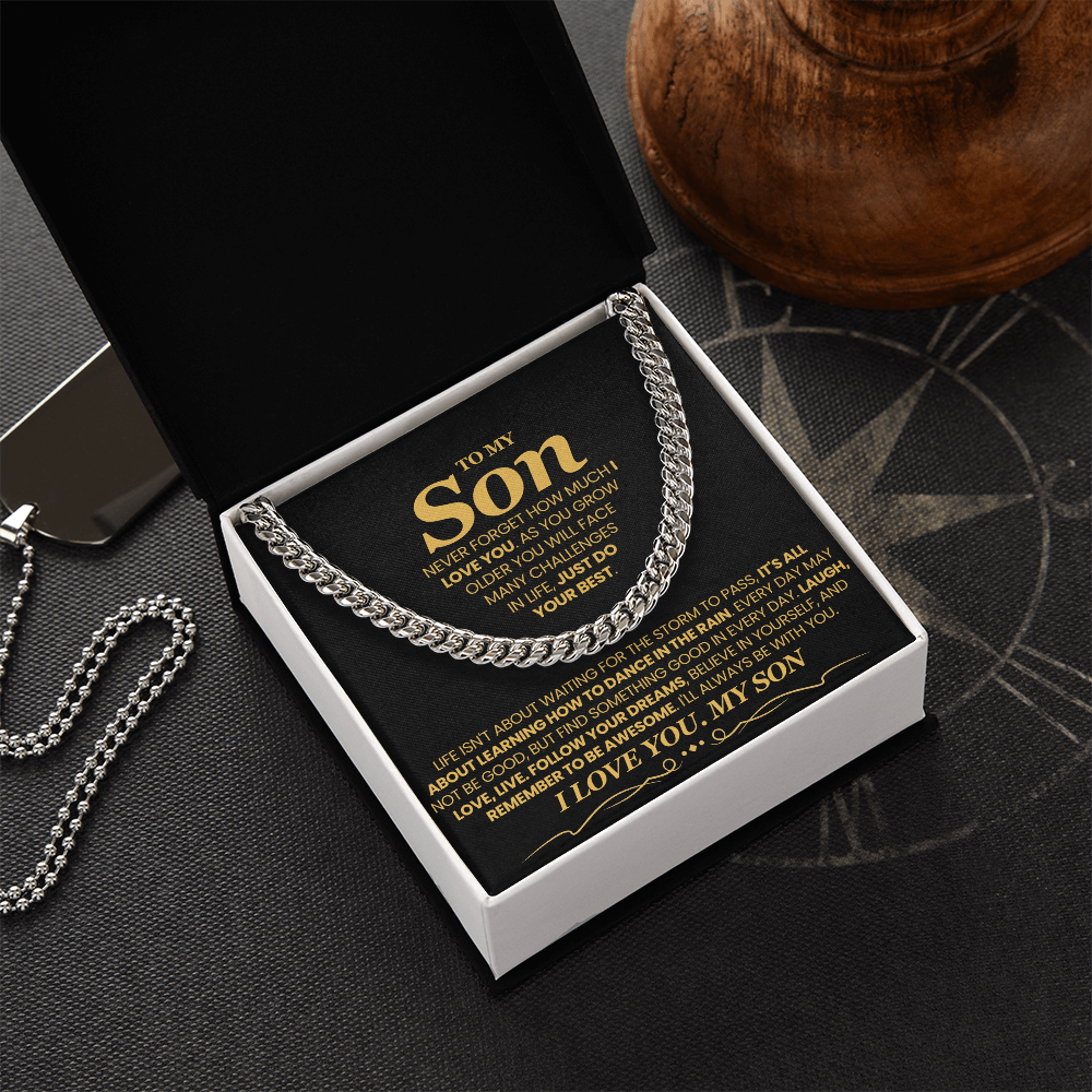 Life Isn't About Waiting For The Storm To Pass - Cuban Link Chain