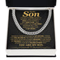 To My Son - I Close My Eyes For But A Moment - Cuban Link Chain