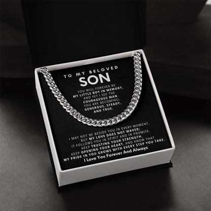 An meinen geliebten Sohn, kubanisches Kettengeschenkset – KT164