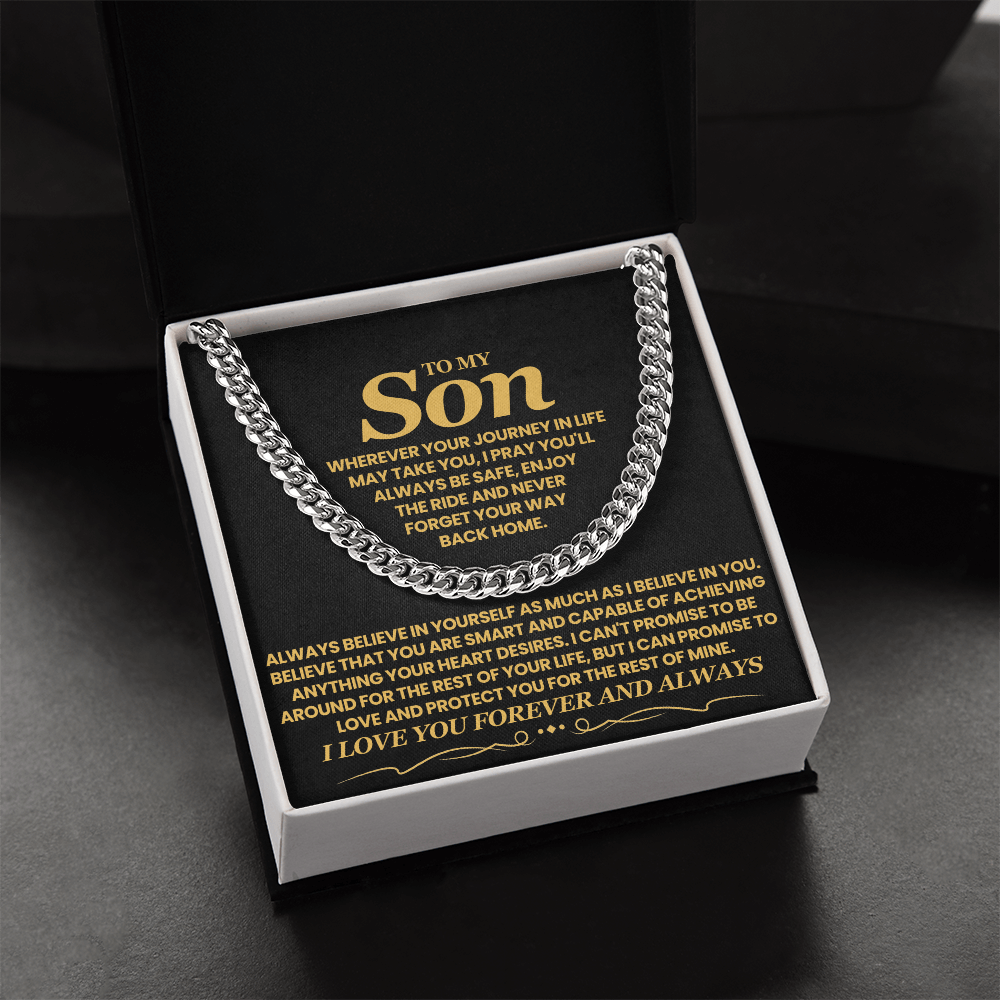 An meinen Sohn, Glaube Immer An Dich Selbst – Cuban Link Kette