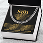 To My Son, Wherever Your Journey In Life May Take You - Cuban Link Chain