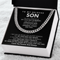 To My Beloved Son, Cuban Chain Gift Set - KT164