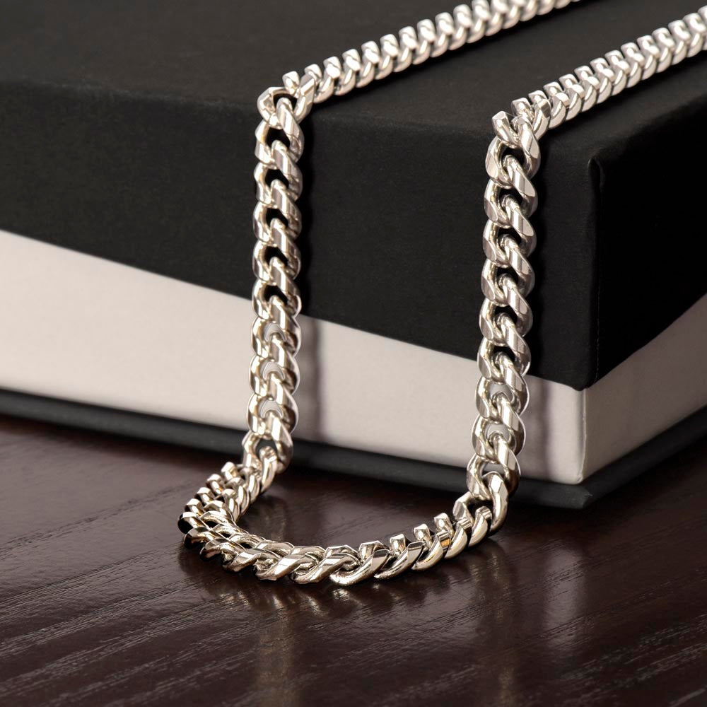 Für meinen Sohn – Eines Tages, wenn die Seiten meines Lebens zu Ende gehen – Cuban Link Kette