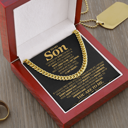 To My Son, I Closed My Eyes For But A Moment - Cuban Link Chain