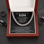To My Beloved Son, Cuban Chain Gift Set - KT164