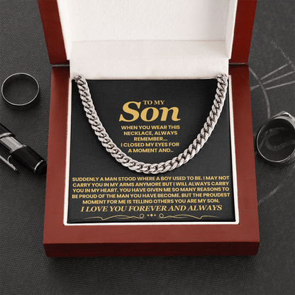An meinen Sohn: Wenn du diese Kette trägst, vergiss niemals ...