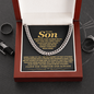 To My Son, Wherever Your Journey In Life May Take You - Cuban Link Chain