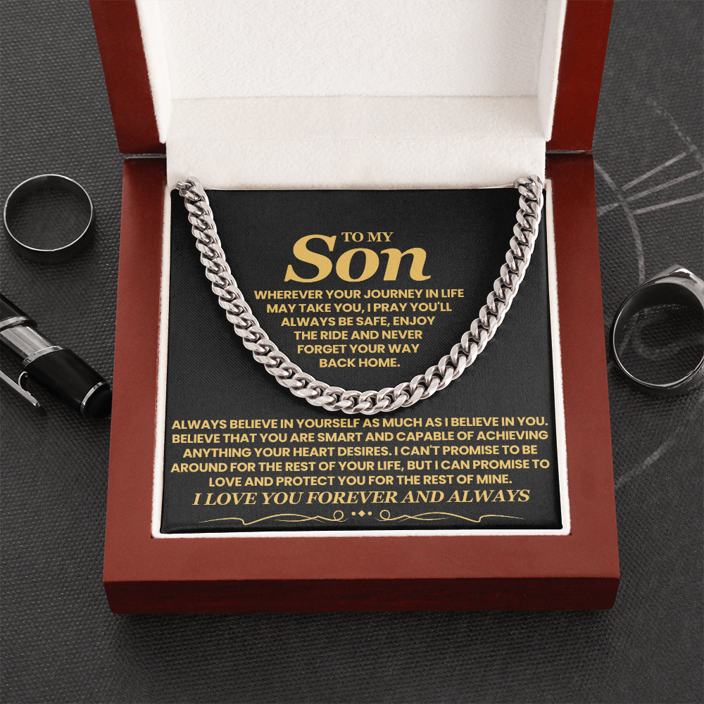 An meinen Sohn, Glaube Immer An Dich Selbst – Cuban Link Kette