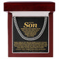 To My Son, Wherever Your Journey In Life May Take You - Cuban Link Chain