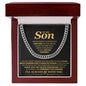 To My Son, Life Isn't About Waiting For The Storm To Pass - Cuban Link Chain