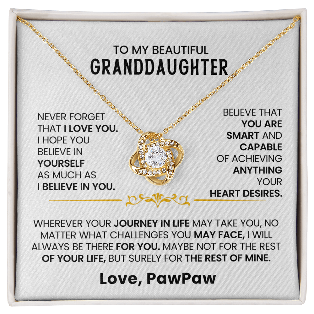 To My Beautiful Granddaughter, Never Forget That I Love You - Love PawPaw