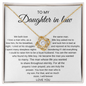 To My Daughter-In-Law, We Both Love The Same Man - Love Knot Necklace