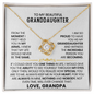 To My Beautiful Granddaughter, If I Could Give You One Thing In Life - Love Knot Necklace