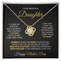Daughter Mother's Day Gift- Great Mother- Love Knot Necklace