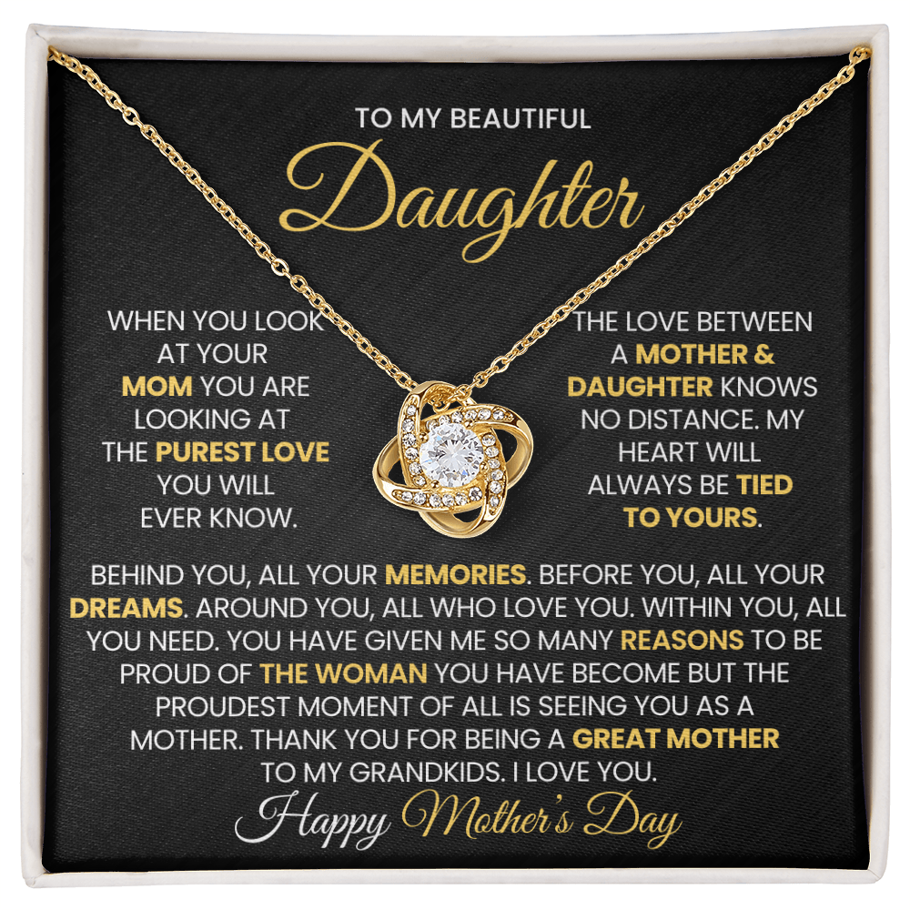 Love Knot Necklace - Mother's Day Daughter Gift
