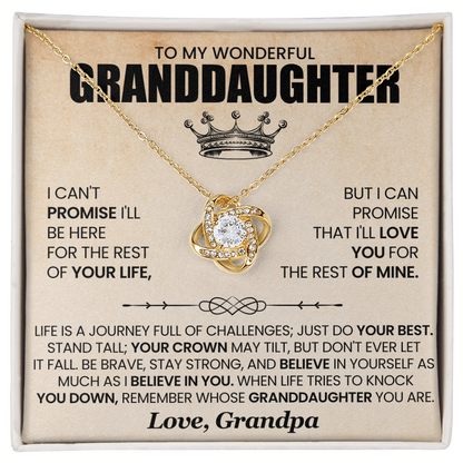 To My Wonderful Granddaughter, Love Knot Gift Set - KT166