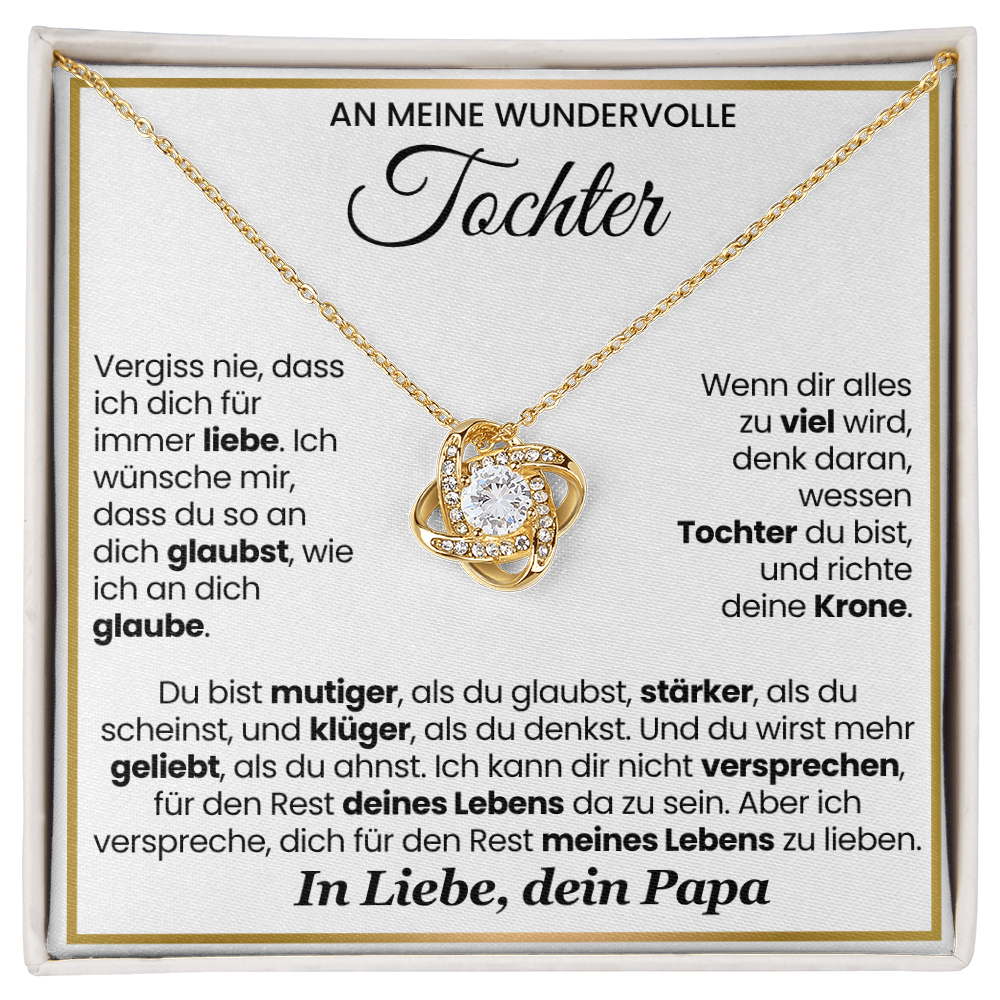 An Meine Tochter – Love Knot Halskette