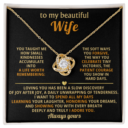 To My Beautiful Wife - Love Knot Gift Set - KT174