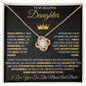 Straighten Your Crown - Love Knot Necklace For Daughter