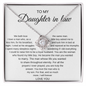 To My Daughter-In-Law, We Both Love The Same Man - Love Knot Necklace